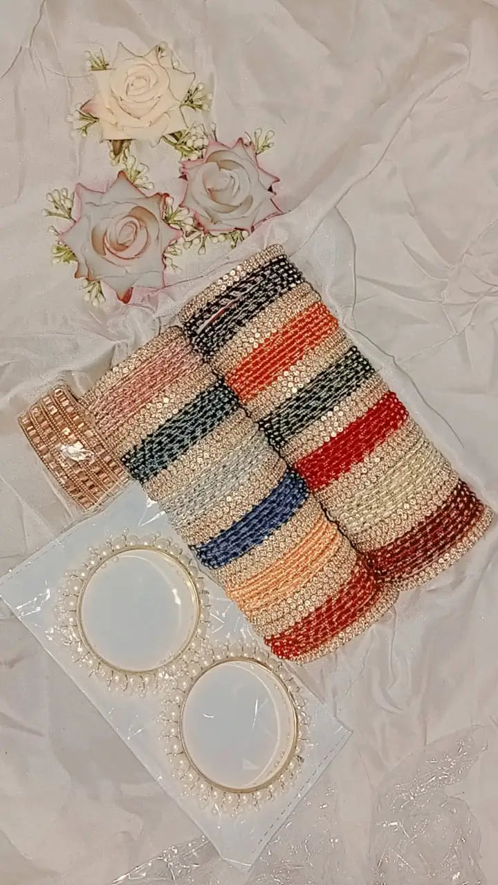 Resham Knitted Bangle Set